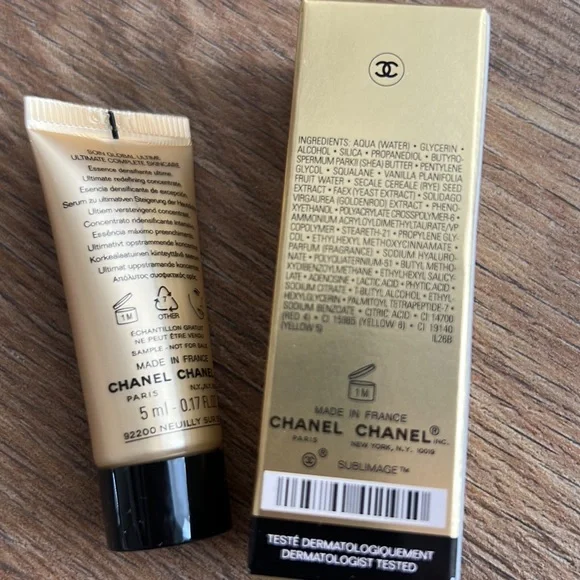Authentic 3 piece CHANEL le coton 100 pack, Chanel N•5 bath bar, Sublimage!